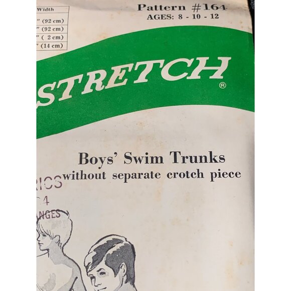 Sew Knit N Stretch Sew Boys Swim Trucks Sewing Pattern sz 8 10 12 161 - uncut - Picture 3 of 11